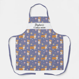 Funny Corgi Dog Lover Dog Mum Dad Custom Apron