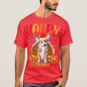 Funny Corgi Dog Lover Happy Corgi Hellothanksmas-1 T-Shirt