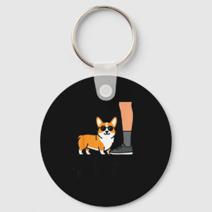 Funny corgi dog quote tall enough for shins cool key ring