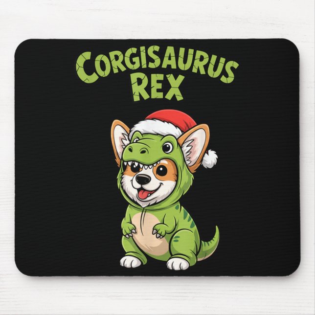 Funny Corgi Dog T-rex Costume Christmas Kids Boys  Mouse Mat (Front)