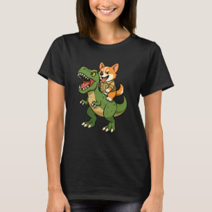 Funny Corgi Dog Trex Animal Lover Zoo Dinosaur Mom T-Shirt