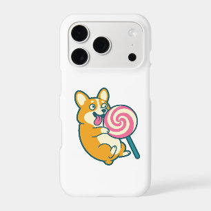 Funny Corgi Dog with Giant Lollipop