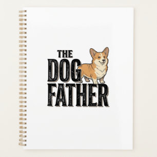 Funny Corgi Dogfather Vintage Engraving T-Shirt De Planner