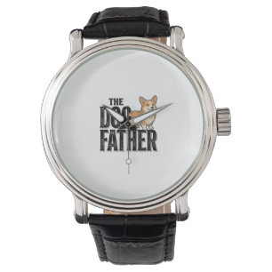 Funny Corgi Dogfather Vintage Engraving T-Shirt De Watch