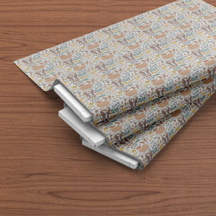 Funny Corgi Dogs Cartoon Seamless Pattern Fabric