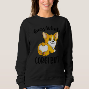 Funny Corgi Guess Cute Puppy Welsh Dog Girls Wome Sweatshirt