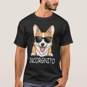 Funny Corgi Incorgnito Incognito Glasses Dad Dog L T-Shirt