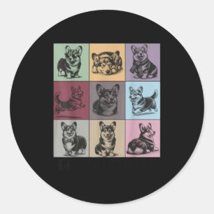 Funny Corgi Mom Quote In My Corgi Era Cool Dog Lov Classic Round Sticker