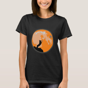 Funny Corgi Moon Funny Halloween Dog T-Shirt