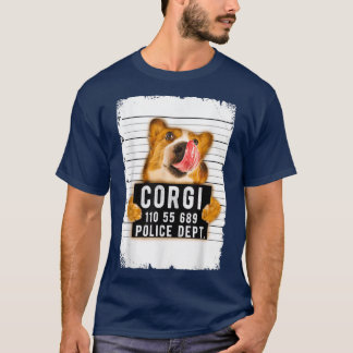 Funny Corgi Mug Shot T-Shirt