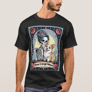 Funny Corgi Mum Skeleton Halloween Spooky Dog Love T-Shirt