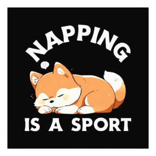 Funny Corgi Napping Is a Sport Dog Lover Photo Print