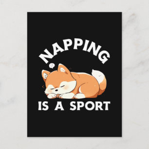 Funny Corgi Napping Is a Sport Dog Lover Postcard