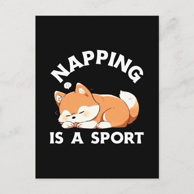 Funny Corgi Napping Is a Sport Dog Lover Postcard (Front)