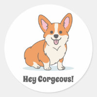 Funny Corgi Puppy - Hey Corgeous