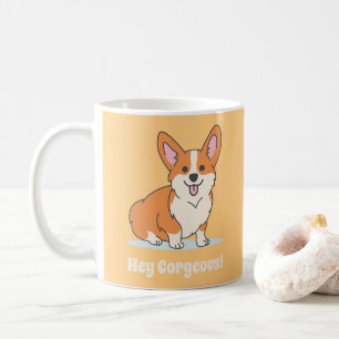 Funny Corgi Puppy - Hey Corgeous Coffee Mug