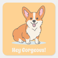 Funny Corgi Puppy Pun - Hey Corgeous