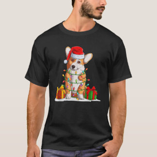 Funny Corgi Santa Xmas Lights Corgmas Dog Lover Ch T-Shirt