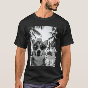 Funny Corgi Selfie Dog Summer Vacation T-Shirt