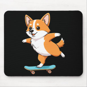 Funny Corgi Skater Skateboard Ballerina Mom Dad Ki Mouse Mat