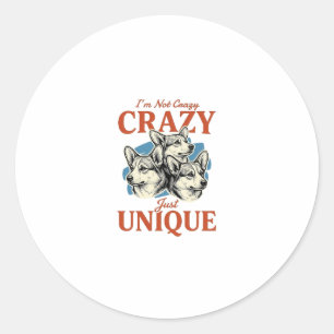 Funny Corgi Unique Vintage Engraving T-Shirt Desig Classic Round Sticker