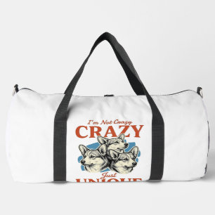 Funny Corgi Unique Vintage Engraving T-Shirt Desig Duffle Bag