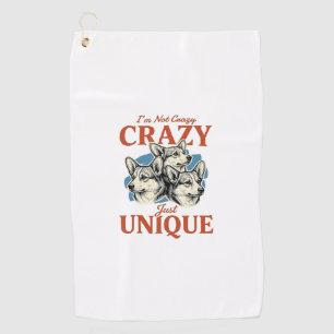 Funny Corgi Unique Vintage Engraving T-Shirt Desig Golf Towel