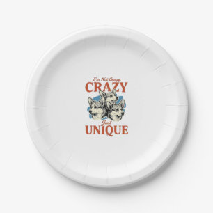 Funny Corgi Unique Vintage Engraving T-Shirt Desig Paper Plate