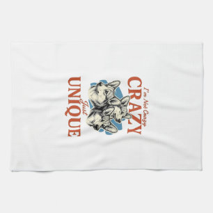 Funny Corgi Unique Vintage Engraving T-Shirt Desig Tea Towel