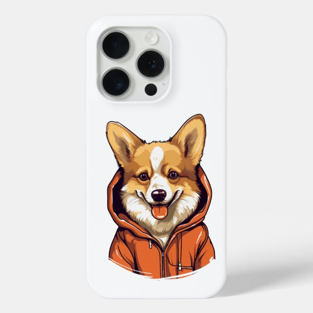 Funny Corgi Wearing Hoodie Case-Mate iPhone Case (Back)