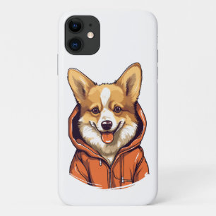 Funny Corgi Wearing Hoodie iPhone 11 Case
