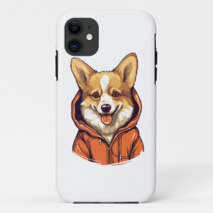 Funny Corgi Wearing Hoodie iPhone 11 Case