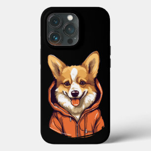 Funny Corgi Wearing Hoodie iPhone 13 Pro Case