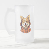 Funny Corgi Wearing Hoodie