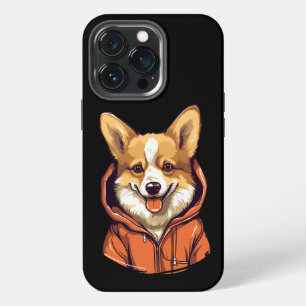 Funny Corgi Wearing Hoodie iPhone 13 Pro Case