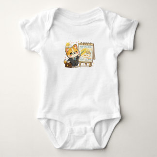 Funny Corgi Weather Nap Chance Baby Bodysuit