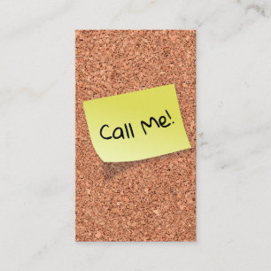 FUNNY Cork Board with Customisable Text on Post It Business Card