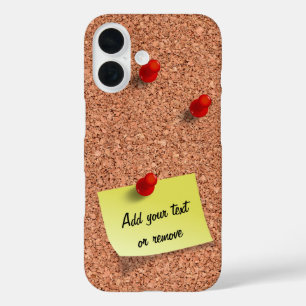 FUNNY Cork Board with Customisable Text on Post It iPhone 16 Case