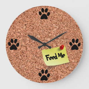 FUNNY Cork Board with Customisable Text on Post It Large Clock