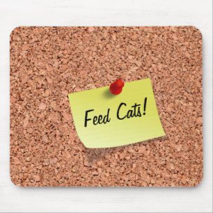 FUNNY Cork Board with Customisable Text on Post It Mouse Mat