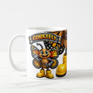 Funny Corky Fly Coffee Mug
