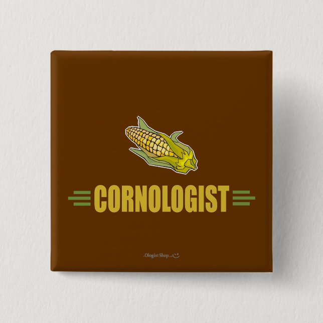 Funny Corn 15 Cm Square Badge (Front)