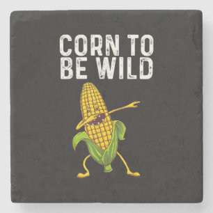 Funny Corn Gift for Men Women Corn On The Cob Cost Stone Coaster
