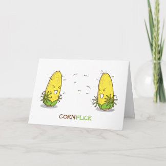 Funny Corn Saying Sorry to Silly Conflicts Card
