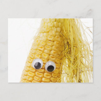 Funny Corn with Eye Postcard