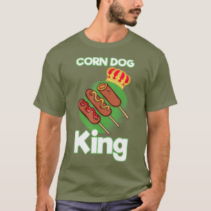 Funny Corndog King Hotdog On A Stick Corndog T-Shirt