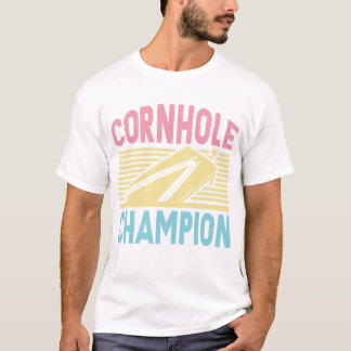 Funny Cornhole Champion T-Shirt for Game Night