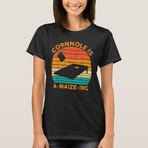 Funny Cornhole Corn Hole Retro Cornhole is A-maize T-Shirt