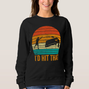 Funny Cornhole Corn Hole Retro I'd Hit That Sweatshirt