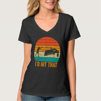 Funny Cornhole Corn Hole Retro I'd Hit That T-Shirt